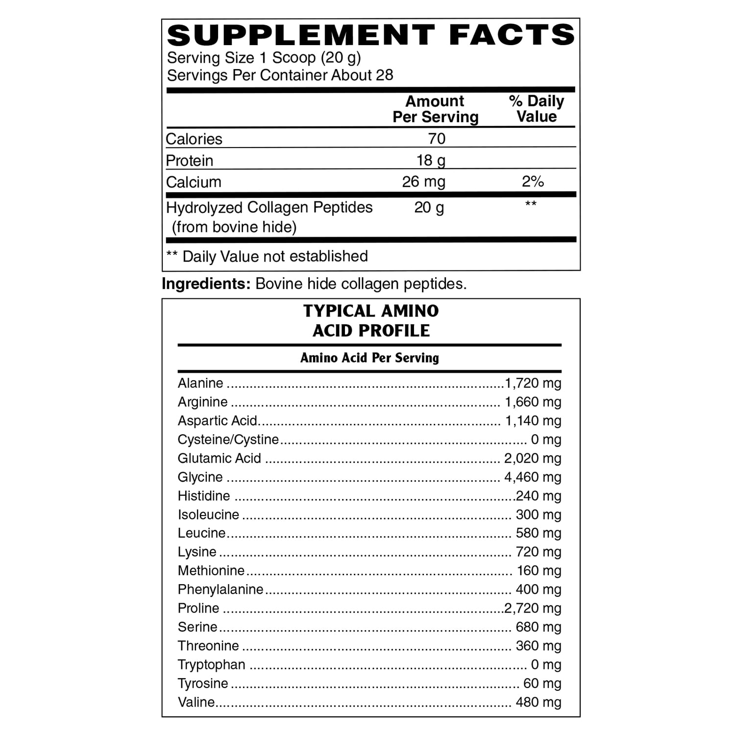 Holly Hill Health Foods Collagen Peptide Powder, Unflavored, 19.75 Ounces