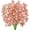 Pink, variant on Vorkoi Artificial Flowers 8PCS Silk Flowers with Long Stems, Fake Flowers Bulk Fake Babys Breath, White Flowers for Tall Vase Outdoor Garden Wedding Party Home Table Centerpiece