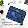 thumbnail image 6 of Accordion File Organizer with Zip Closure 13 Pockets Expanding File Folder Letter A4 Paper Document Organizer for Home Office Blue Batik Leaves Pattern, 6 of 7
