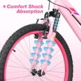 thumbnail image 2 of Hykolity Kids Mountain Bike, 24 inch 7 Speed Kid Bicycle, Girls Mountain Bike Age 8-14 Year Old with Front Suspension Fork, Adjustable Seat Height,High-Carbon Steel, Pink, 2 of 10