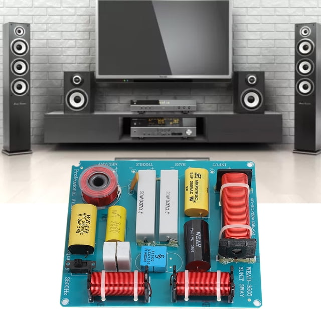 Frequency Divider 3 Way Speaker Crossover Filter Audio Frequency Divider 300W For DIY KTV Stage Speaker Stage Professional Speaker Crossover and DIY Upgrade Tool