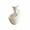 White, variant on Modern Abstract Printed Vase, Irregular Shaped Textured Flower Vase, Decorative Centerpiece for Home Office, 3.94 in, White
