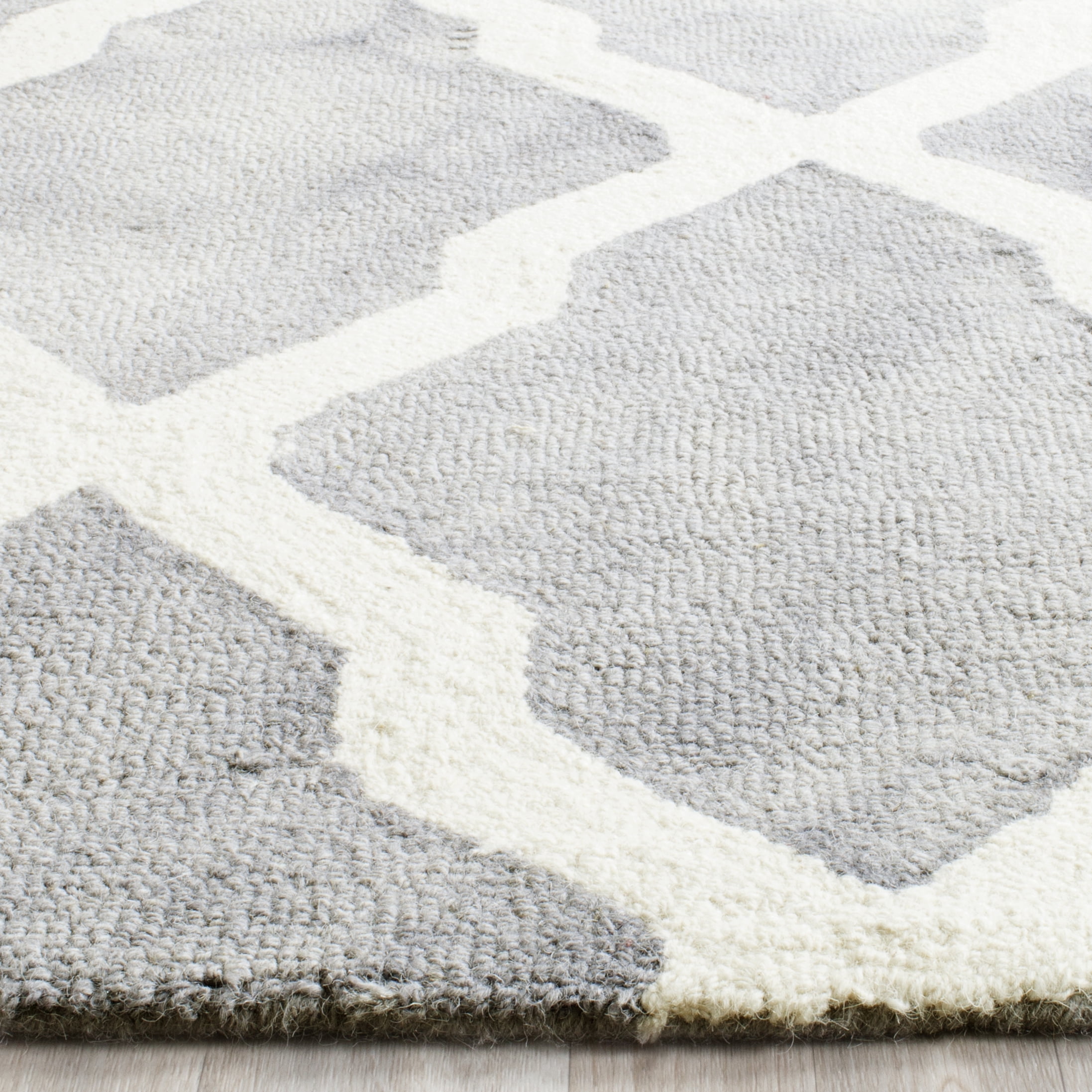 Safavieh Dip Dye Altan Distressed Wool Area Rug, Gray/Ivory, 10' x 14'