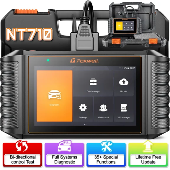 Foxwell NT710 OBD2 Scanner Automotive Bi-Directional Control Scan Tool Full System Car Scanner 30  Reset Service Automotive Scanner Wireless Code Reader Auto Analyzer Automotive Diagnostic Scanner