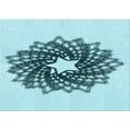 thumbnail image 1 of Ahgly Company Machine Washable Indoor Rectangle Transitional Deep-Sea Green Area Rugs, 3' x 5', 1 of 7