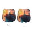 thumbnail image 3 of Daiia Lighthouse At Sunset Coast Pattern Women's 2 in 1 Running Shorts - Lightweight Athletic Workout Gym Yoga Shorts Liner with Phone Pockets-Small, 3 of 7