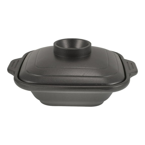 PTOOTP Multi Functional Aluminum Alloy Stew Pot Black Nonstick Kitchen Cookware