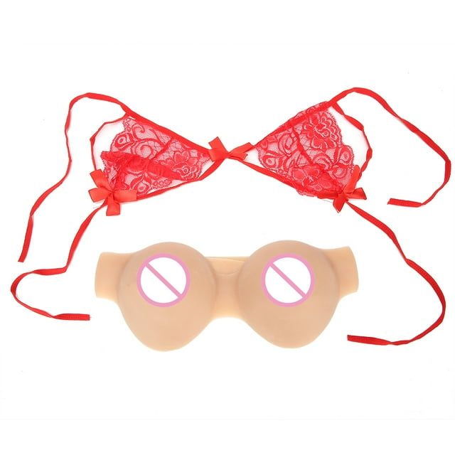 Pechos falsos artificiales con forma de pecho de silicona con Bikini para mastectomía travesti