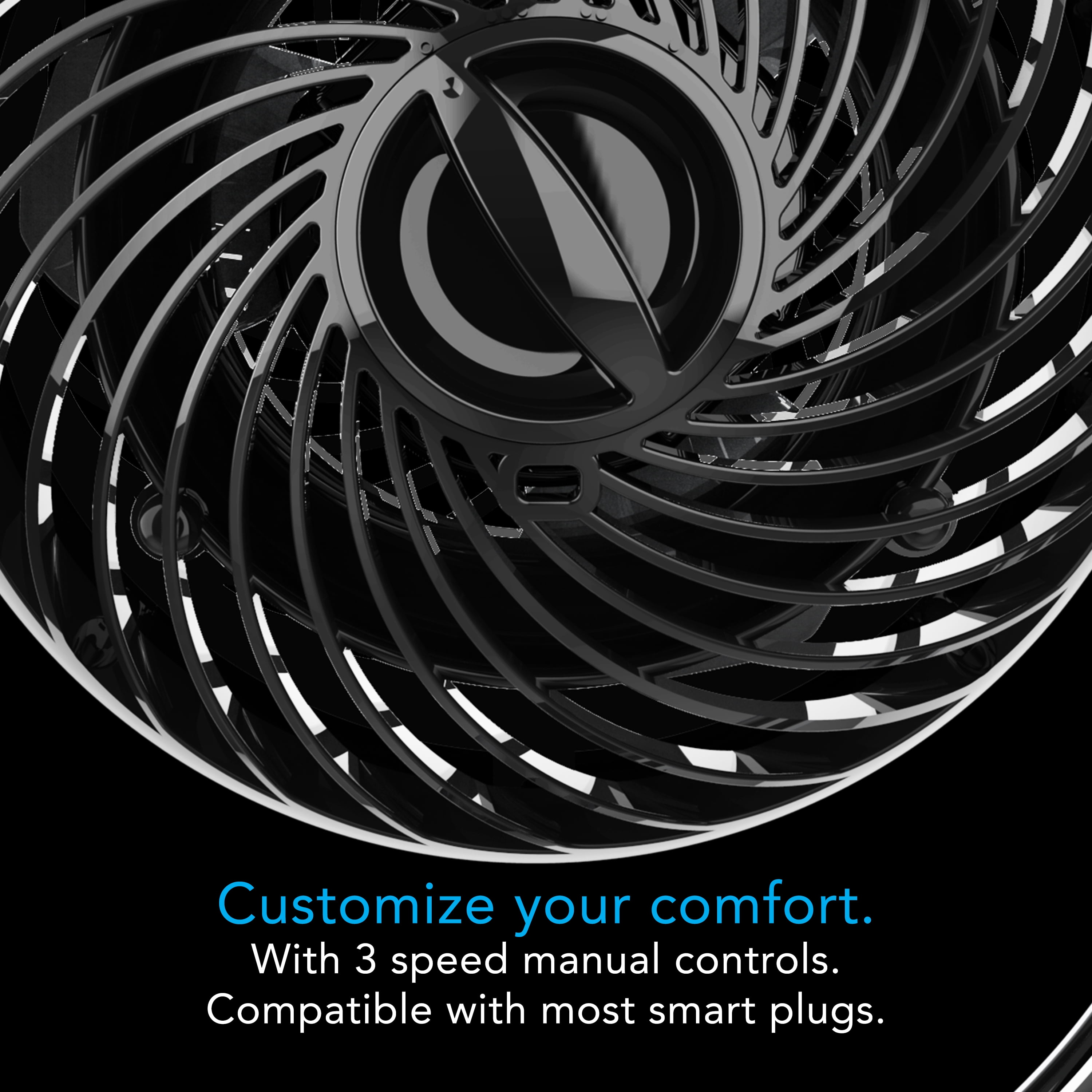 Vornado Pivot3 Air Circulator Clip-on Fan, 11.72", Black