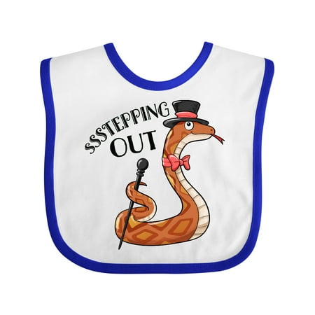 

Inktastic Ssstepping Out- Snake in Top Hat Gift Baby Boy or Baby Girl Bib