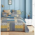 thumbnail image 3 of DaDa Bedding Honey Cove Garden Floral Paisley Cottage Patchwork Bedspread Set (JHW-957), 3 of 7