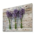 thumbnail image 2 of Designart 'Fresh Lavender Bouquets On Wood' Farmhouse Print on Natural Pine Wood, 2 of 5
