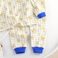 thumbnail image 5 of WRKEKC Girls Summer Outfits Print Long Sleeve Crew Neck Top Elastic Waist Pants Pajama Set Loungewear for Kids 0-8 Years, 5 of 5