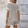 thumbnail image 6 of yillto 2 Piece Outfit for Women Lounge Sets Cap Short Sleeve Shirts and Shorts Sweatsuit Womens Summer Sets, 6 of 7
