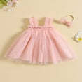thumbnail image 2 of Filles Enfants Robe Dentelle Brodée/fleur Robe Cami avec Bandeau, 2 of 8