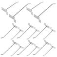 thumbnail image 1 of OULII 50Pcs Slat Wall Hanging Hooks Silver Iron Panel Hooks Compatible with Slat Boards Pegboards, 1 of 8