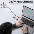 thumbnail image 3 of Cable Thunderbolt 4 Reerwelin, 1,2 m (4 pies), 240 W, 40 Gbps, USB 4 PD 3.1, 3 of 7
