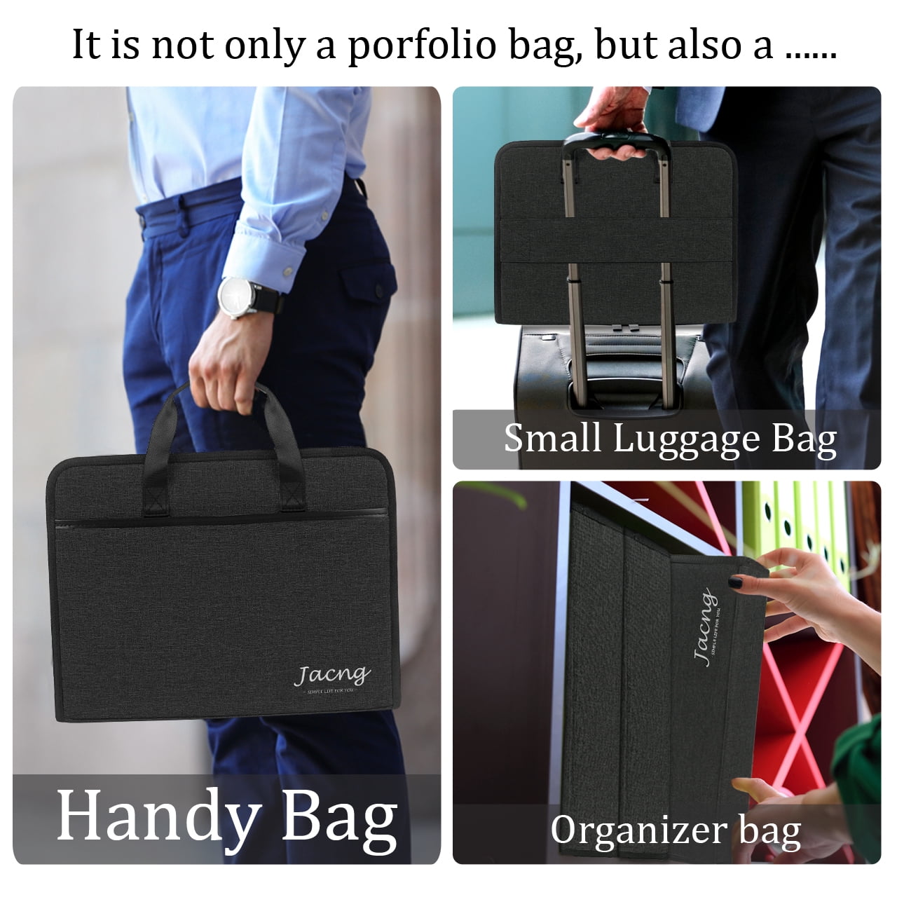 13 Pockets Accordian Expanding File Organizer with Handle & Labels for Home Trave School Office Dark Grey