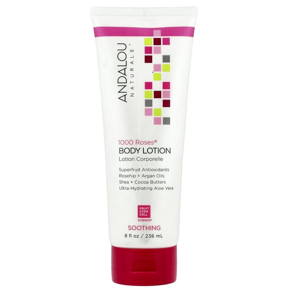 Andalou Naturals Soothing Body Lotion - 1000 Roses - 8 oz