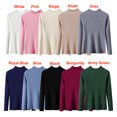 thumbnail image 2 of Suéter de punto para mujer, cuello alto, manga larga, suéter delgado de otoño e invierno Irfora Blanco, 2 of 4