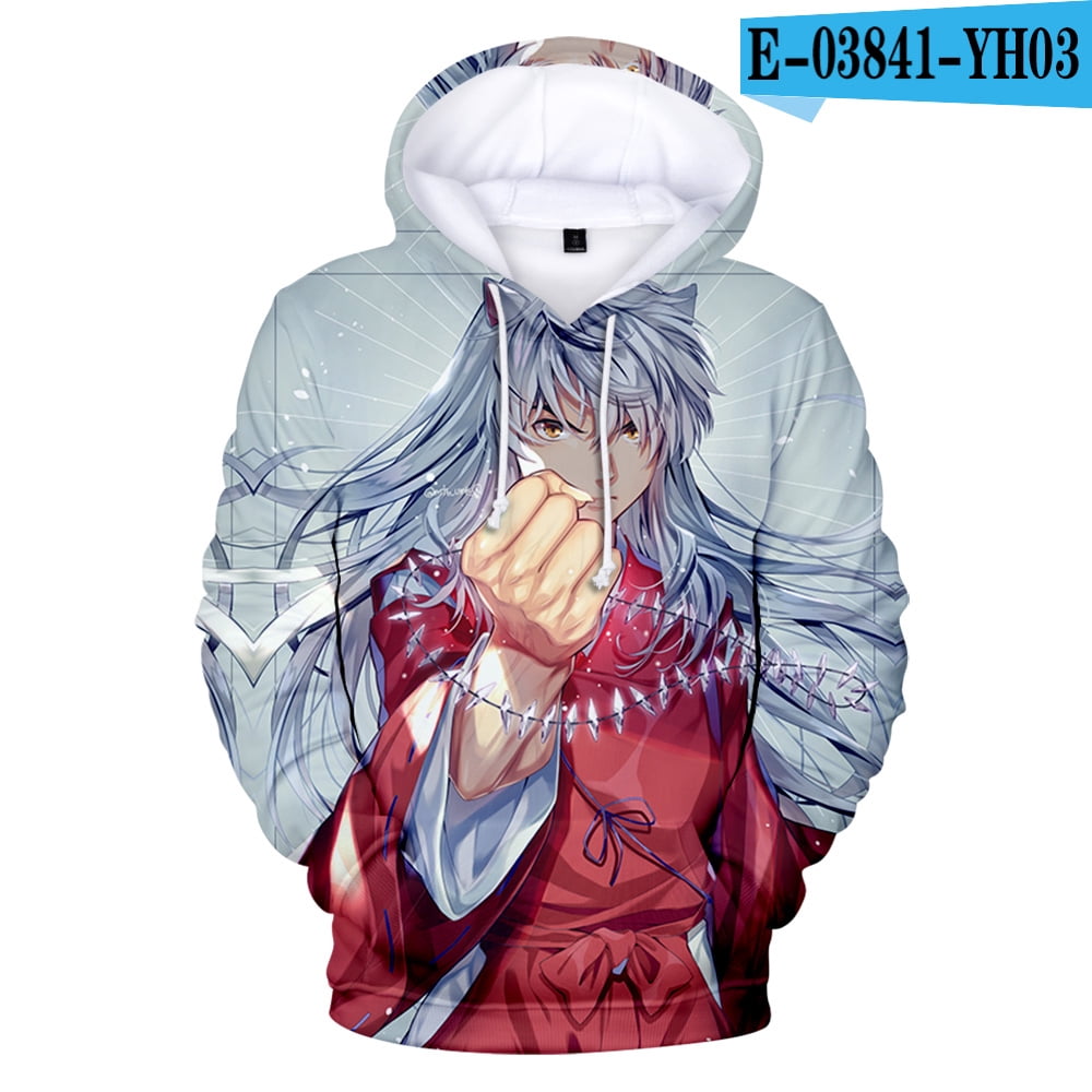 Inuyashas Hoodie Sweatshirts Men/Women Autumn Winter Hooded Tops Fashion Cartoon Anime Hoodies