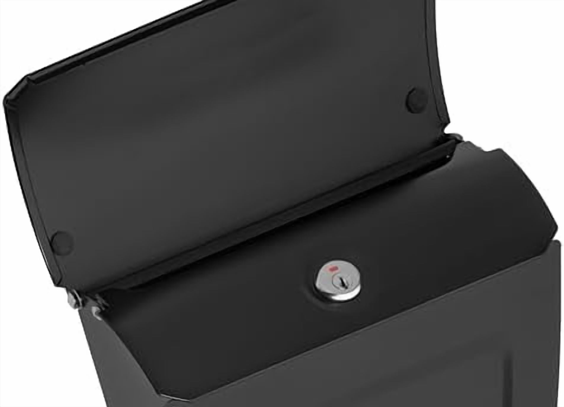 Aspen™ Locking, Vertical Wall-Mounted Mailbox for Outside, Modern Metal Galvanized Steel Small Mail Box with Lock and Key Drop Box, Black