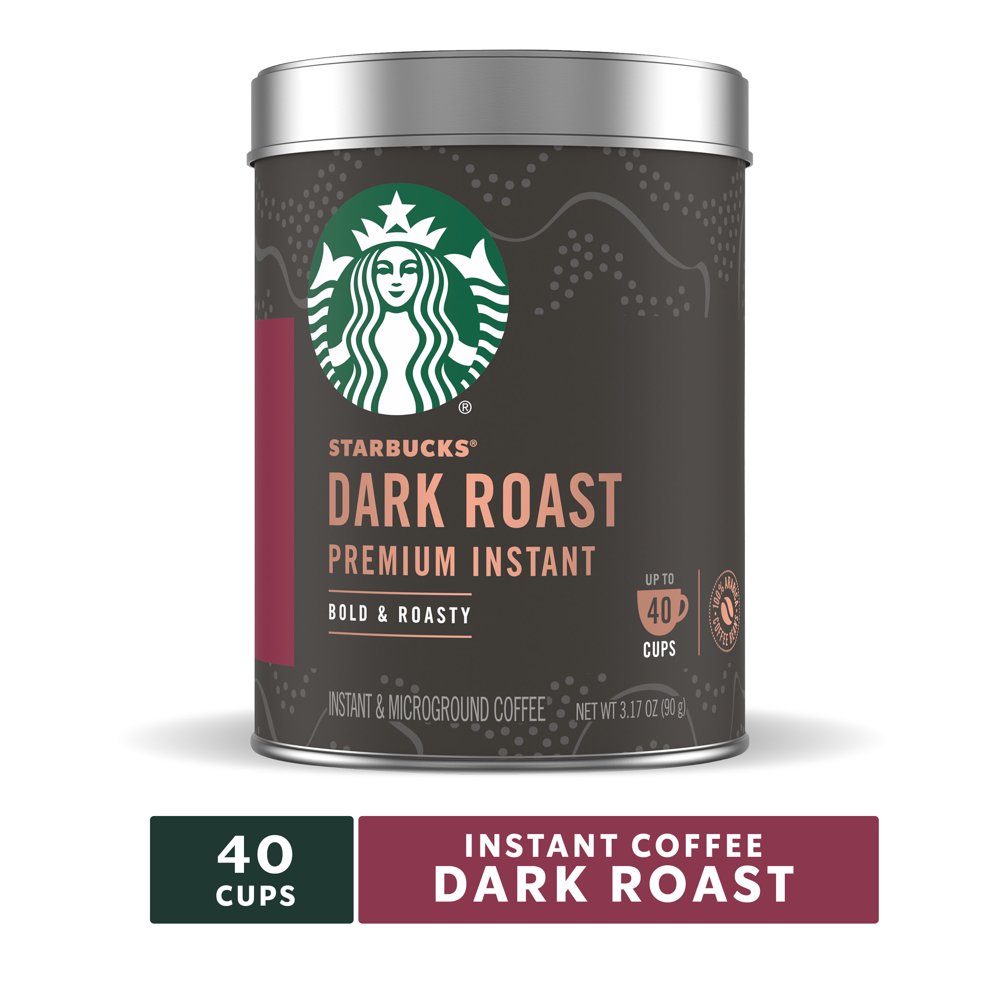 Starbucks Premium Instant Coffee, Dark Roast, Up To 40 Cups Walmart