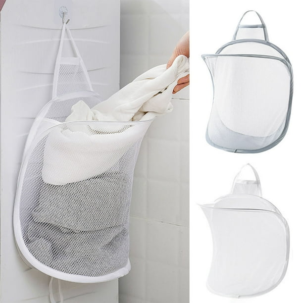 Cheers.US Mesh Hanging Laundry Hamper Bag,Over The Door Closet
