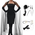 thumbnail image 4 of Women Flapper Accessories Party Costume Feathers Headband Necklace Earring Cigarettes Holder for Cocktail Party 23PESET687, 4 of 5