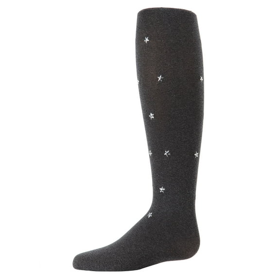 MeMoi Shimmering Star-Gazer Opaque Tights - Girls - Female, 10-12, Black