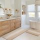 thumbnail image 1 of Juego de alfombras y tapetes de baño BSICPRO Chenille Beige, 2 piezas, 1 of 5