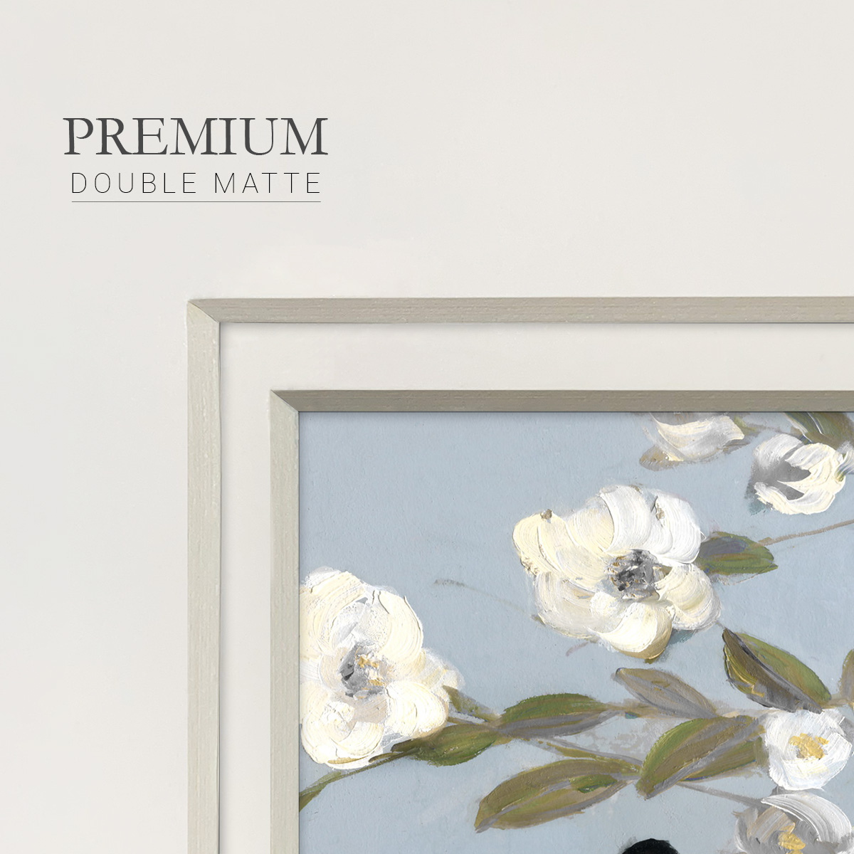 Chickadees and Blossoms IPremium Framed Print