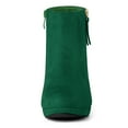 thumbnail image 2 of Unique Bargains Women's Side Zip Low Platform Block Heel Ankle Booties, 2 of 6