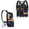 Dachshund Stylish Leather Boys Backpacks Traveling Computer Bag