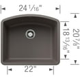thumbnail image 6 of BLANCO DIAMOND Single Undermount - Cafe Brown, 6 of 7