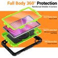 thumbnail image 5 of Case for Lenovo Tab One/K9 8.7 Inch 2025, 360 Rotating Stand Handle Shoulder Strap Heavy Duty Shockproof Cover, Lime PC, 5 of 7