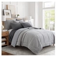 thumbnail image 2 of YOSITiuu - Mills Waffle Grey Pewter Comforter Set - Full/Queen Comforter + Two Standard Pillow Cases - Grey Pewter Waffle Weave - Comforter (90 x 94in.) and Pillow Case (26 x 20in.) - Cotton, 2 of 6