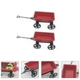 thumbnail image 3 of Décoration de Chariot de Jardin Féerique Miniature Rouge 2 Pcs 1.4X0.8X0.8In Fer, 3 of 6