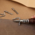 thumbnail image 5 of Professional Leather Craft Tools Kit Hand Sewing Stitching Punch Carving Work Saddle Groover Set Accessories Diy Tool, 5 of 5