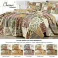 thumbnail image 5 of Chezmoi Collection Delaney 3-Piece Floral Patchwork Vintage Washed 100% Cotton Quilt Set, Queen, 5 of 9