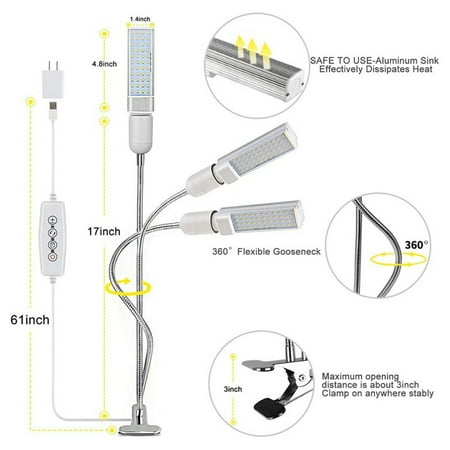 

Mnycxen Plant Growing Light Led Plant Light 65W Replacement Bulb Design Indoor Lamp