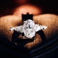 thumbnail image 2 of solitaire jewels 2.5CT Oval Moissanite Art Deco Engagement Ring For Women, 10K Rose Gold, 2 of 5