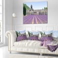 thumbnail image 2 of Designart Abbey of Senanque Blooming Lavender - Landscape Wall Throw Pillow - 16x16, 2 of 4