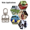 thumbnail image 2 of 2-Pack M15 Heavy-Duty 304 Stainless Steel Double Pulley Blocks with 360° Rotatable Swivel Ring, 35KG Load Capacity for 5mm Ropes/Cables, Ideal for Lifting, DIY Projects, Cranes, and Outdoor/Indoor, 2 of 6