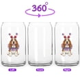 thumbnail image 2 of 4th of July Basset Hound Celebrates Independence Day 16oz Glass Cup Mug Bassets Dog Breed Lovers Gifts Idea Glass Can - 12010, 2 of 5