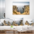 thumbnail image 3 of Designart Rocky Bay Portugal Panorama - Oversized Beach Throw Pillow - 18x18, 3 of 4