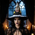thumbnail image 6 of Fllostpr Halloween 14x15" Adult Prom Dress Up Witch Hat, Light Comfortable Decor for Party Masquerade Stage Performance, 6 of 7