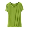 thumbnail image 2 of Bovxnpu Summer Short Sleeve T Shirts Pullover Top Undershirt Crew Neck Loose Summer Pullover Soft Light Summer Tops (Women's or Women's Plus), 2 of 4