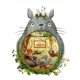 thumbnail image 1 of Cuadros Decorativos Kit de pintura por números DIY Totoro Hand Oil Art Picture Craft Home Wall Decor(1) Wdftyju de costura negro 4 estilos, 1 of 9