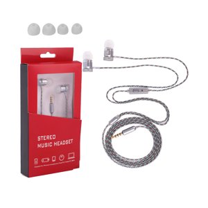 DEEPCRAFF 1Set Comfortable Grey Controlled in-Ear Earbuds with Microphone for Daily Use